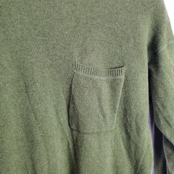 Vintage 90s Liz Wear Lambs Wool Green Pullover Long Sleeve Sweater Size Large - Picture 2 of 9